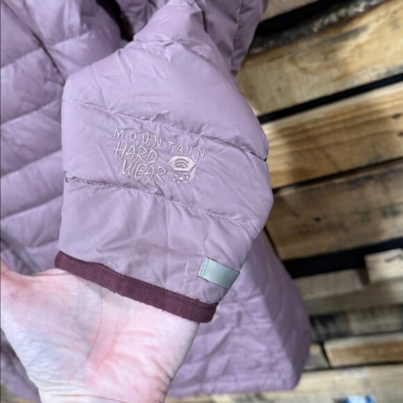Mountain Hardwear Women’s Packable Dusty Rose Down Filled Puffer Parka Jacket L - Picture 4 of 7